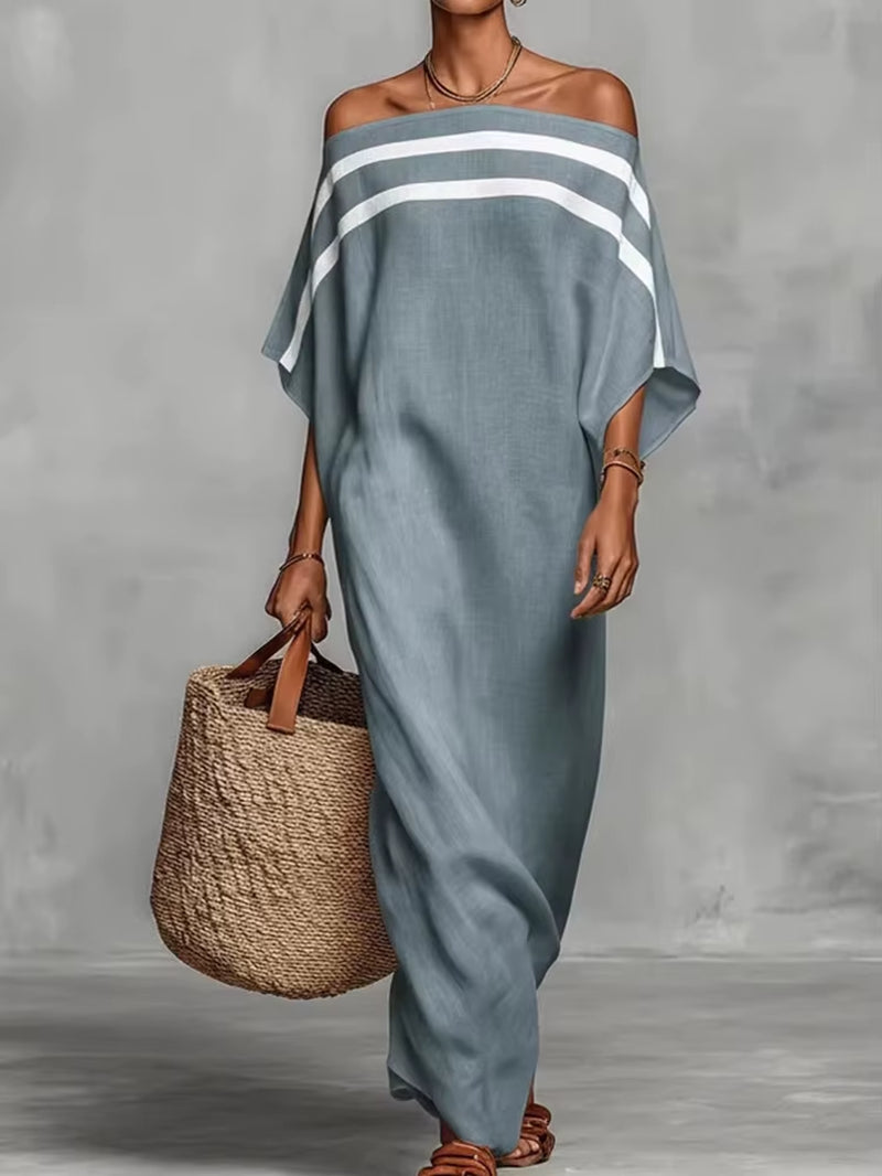 Beach Style Long Sleeve Maxi Dress