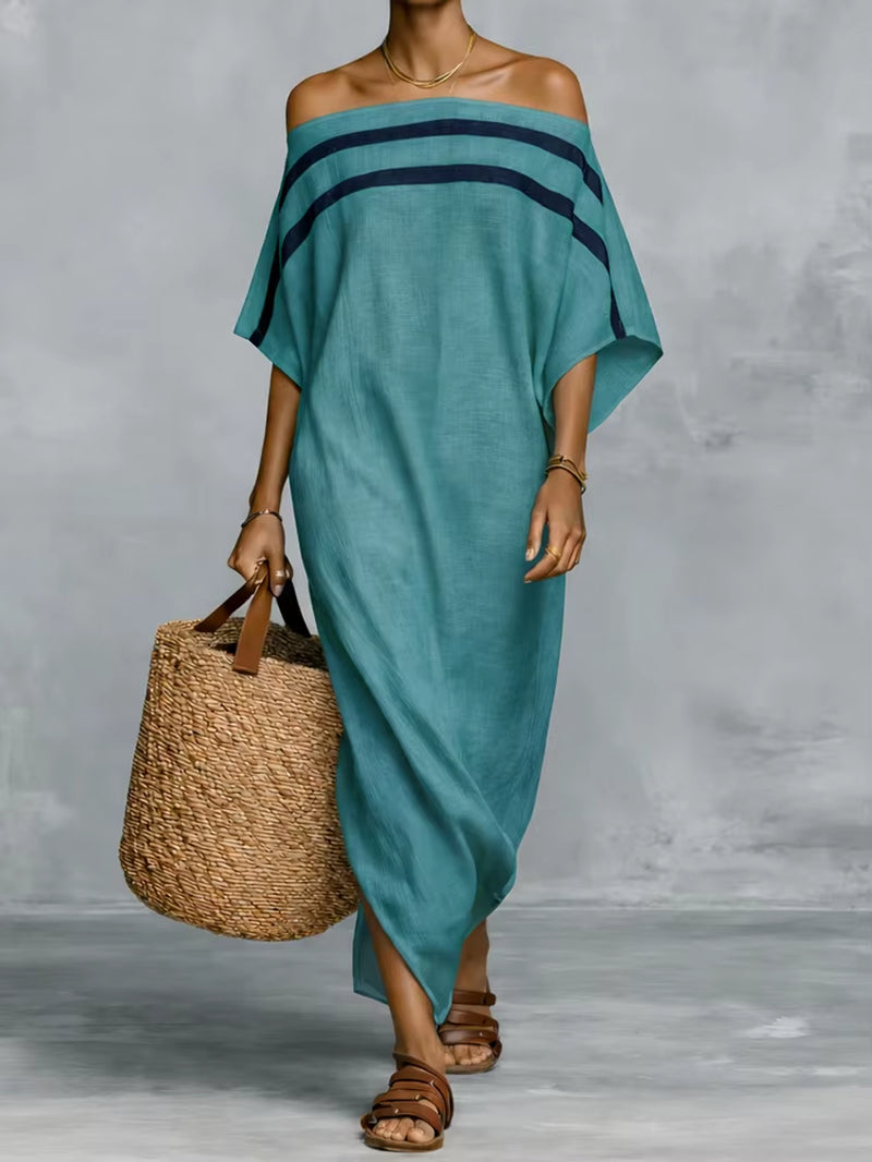 Beach Style Long Sleeve Maxi Dress