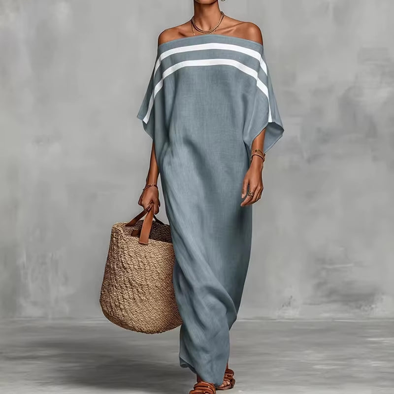 Beach Style Long Sleeve Maxi Dress